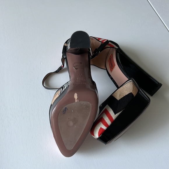 Missoni made in Italy high heeled size 7M(37) ankle a wrap Mary Jane shoes - Picture 14 of 16